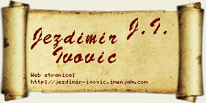 Jezdimir Ivović vizit kartica